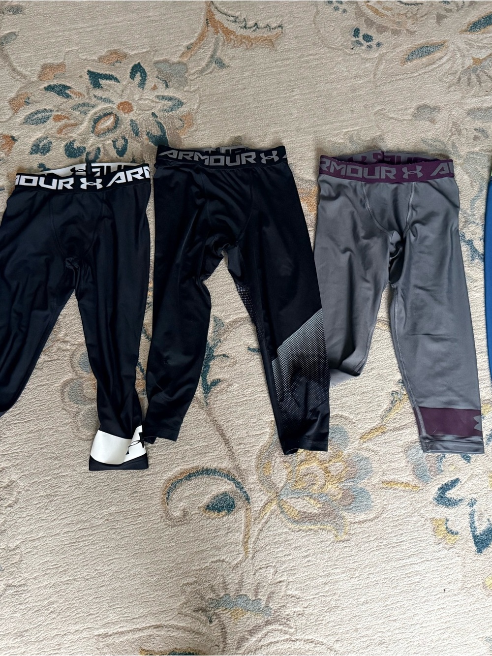 5x Under Armour Heatgear Legging Boys Youth YM Activewear Fitted Pants